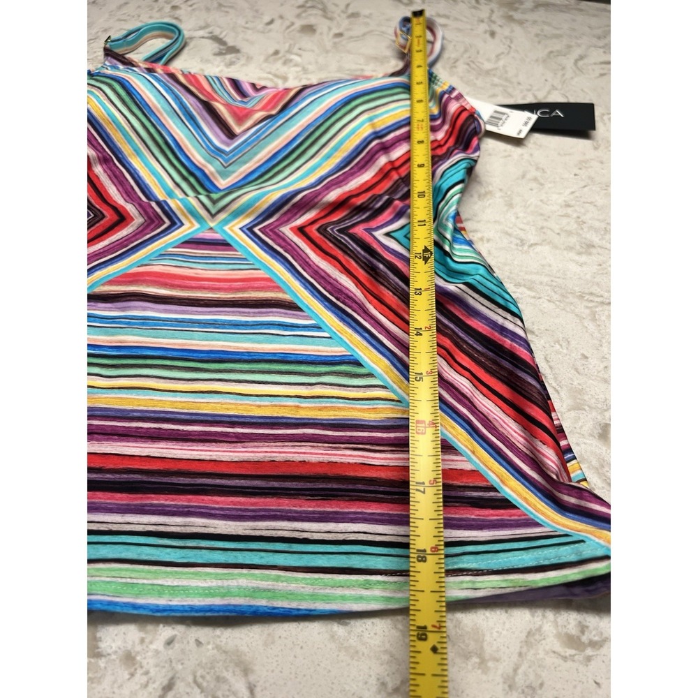 La Blanca Striped Tankini Top Bathing Suit Sz Colorful Sz 6 $99 - Picture 10 of 10